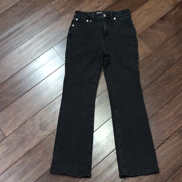 Madewell Black Curvy Kick Out Jeans SIZE 25 - Picture 3 of 6